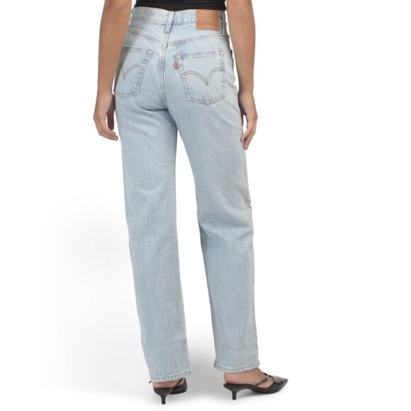 LEVIS Light Indigo Ribcage Straight Leg Ojai Shore Jeans - Picture 2 of 2